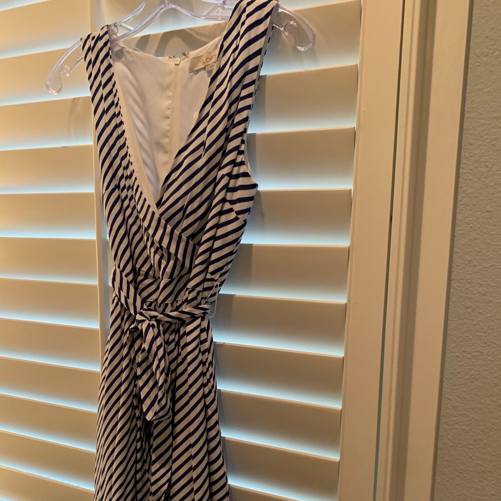 Blue & white stripe dress